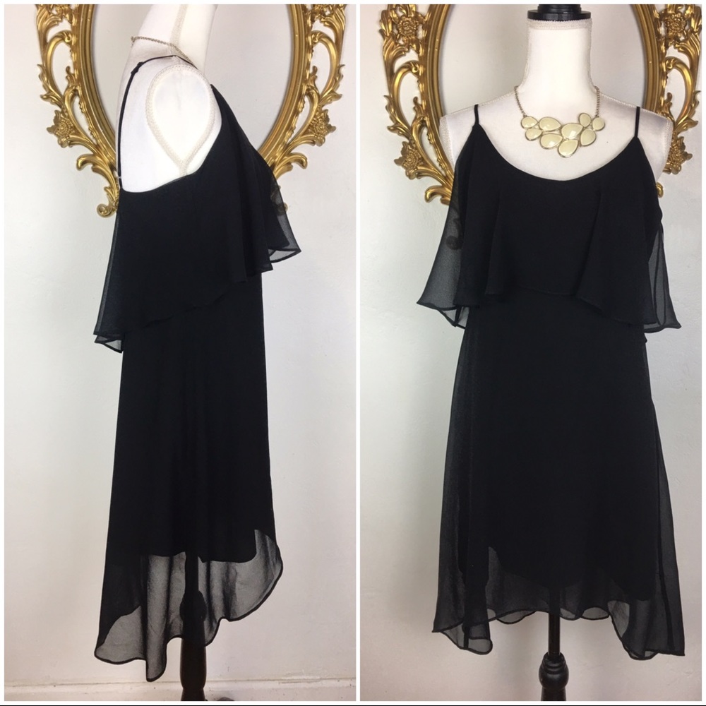 🛑Forever 21 Essential Black High Low Dress Size L